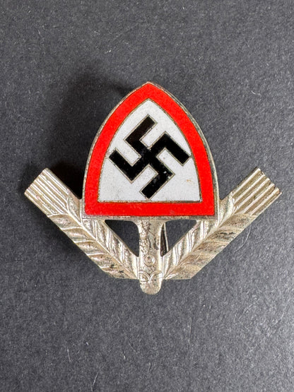 Photo 2 of Third Reich RAD Officer's Enamel Cap Badge - collectible militaria item