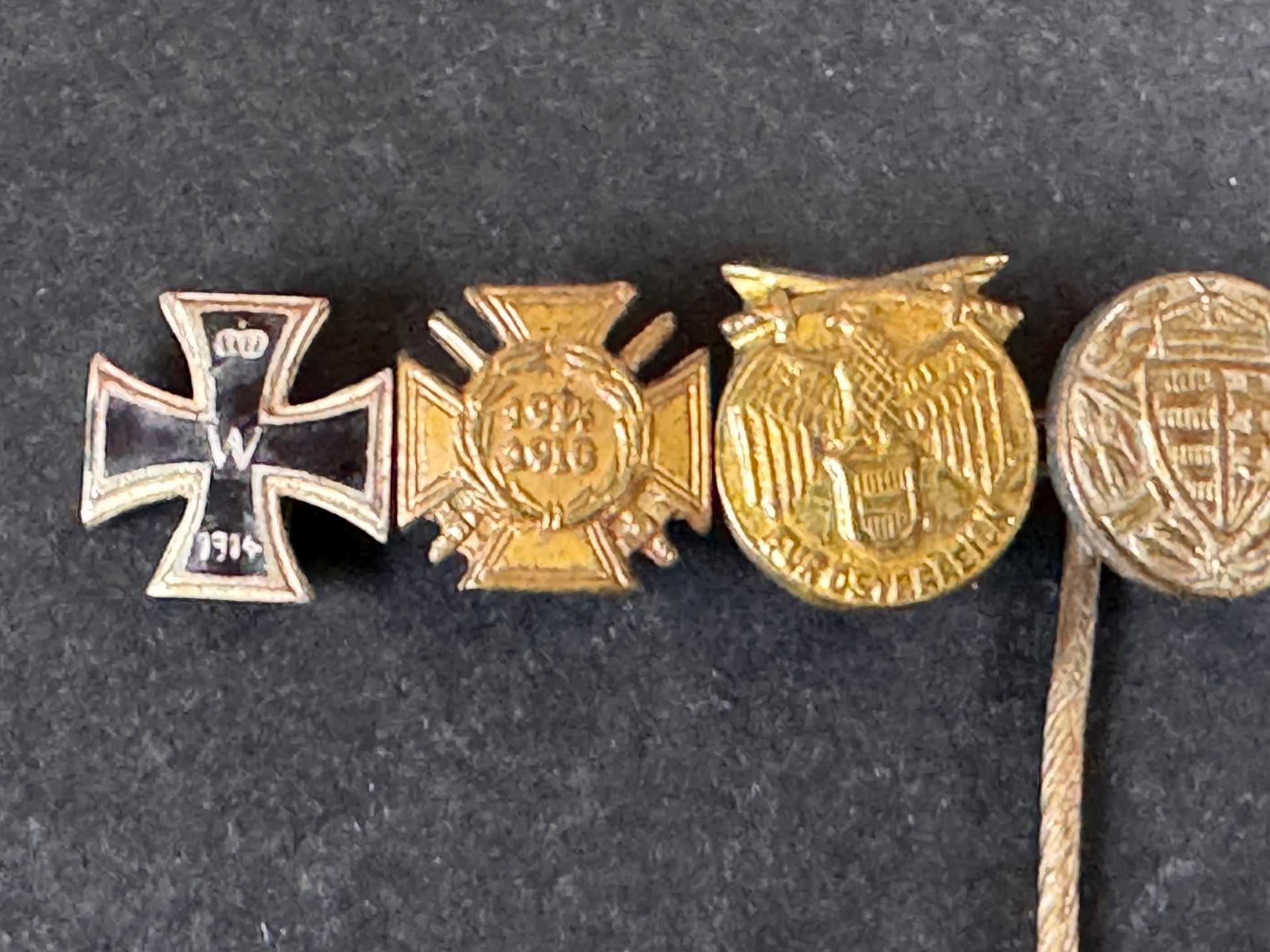 Photo 2 of Third Reich Stickpin Miniature Award Medal Bar - collectible militaria item