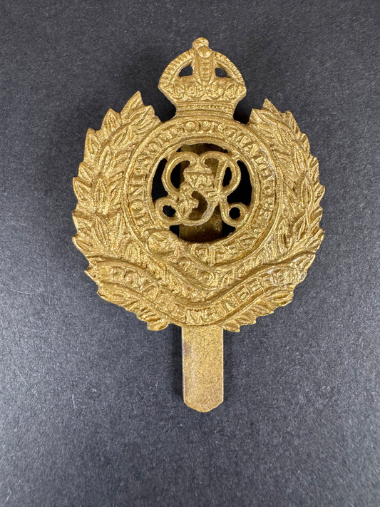 Photo 1 of WW2 British India Army Royal Engineers Pagri Cap Badge - collectible militaria item