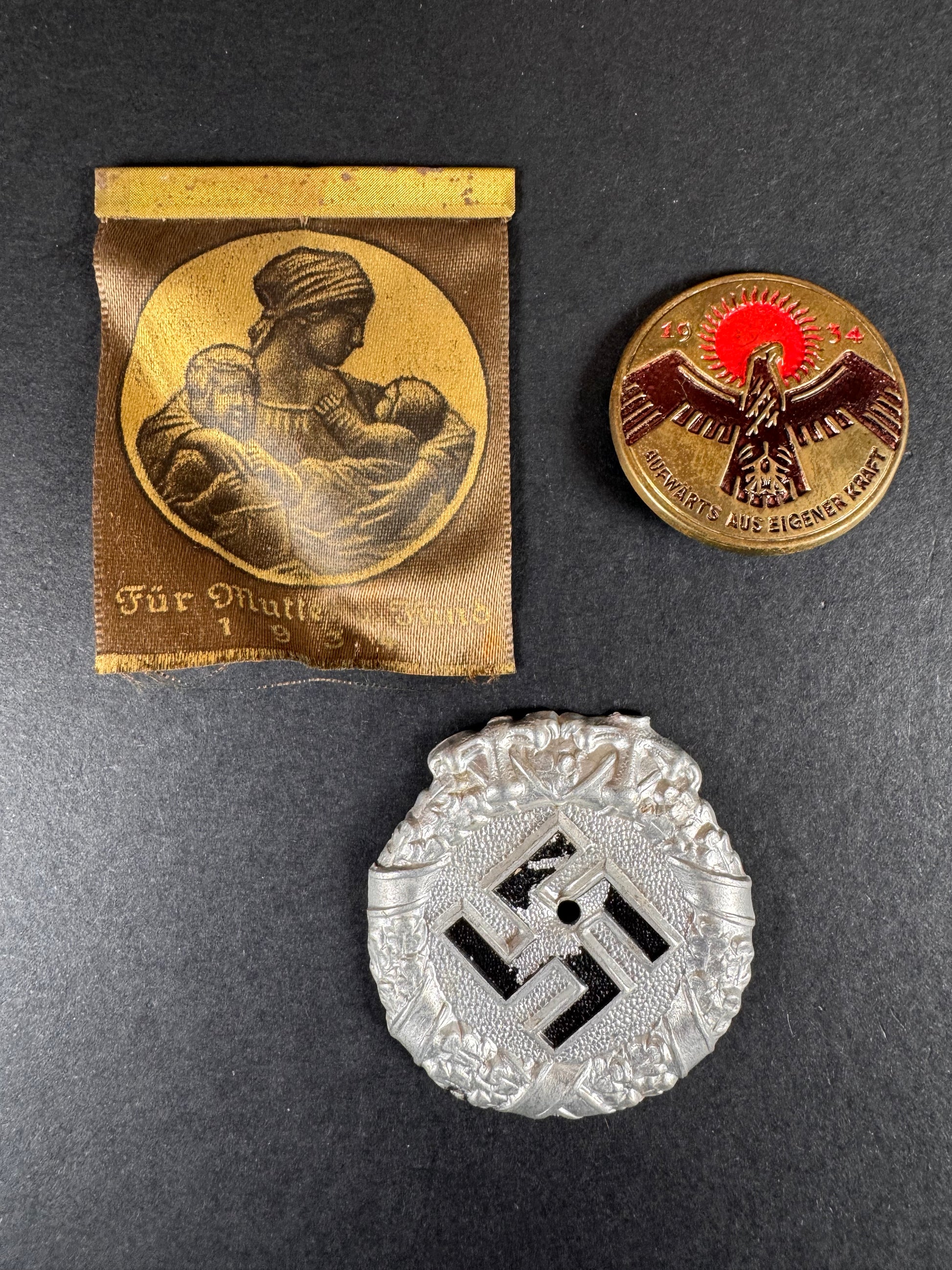 Photo 1 of Third Reich Fundraising Tinnie Badges - collectible militaria item