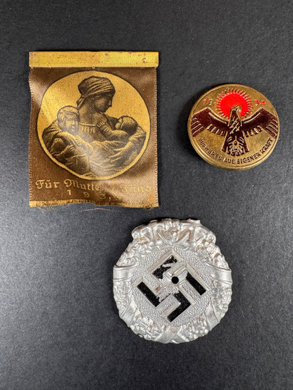 Photo 1 of Third Reich Fundraising Tinnie Badges - collectible militaria item