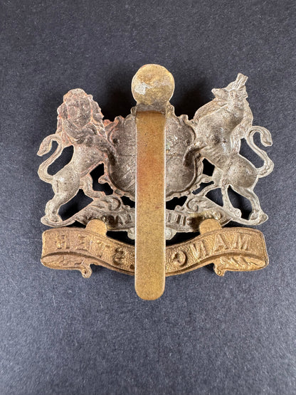 Photo 2 of WW1 British Army Manchester Regiment Cap Badge - collectible militaria item