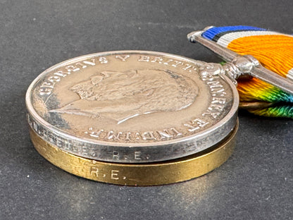 WW1 British War Medal & Victory Medal - Royal Engineers Pioneer