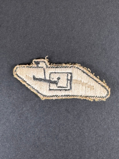 Photo 2 of WW2 British Army Royal Tank Regiment Cloth Arm Badge - collectible militaria item
