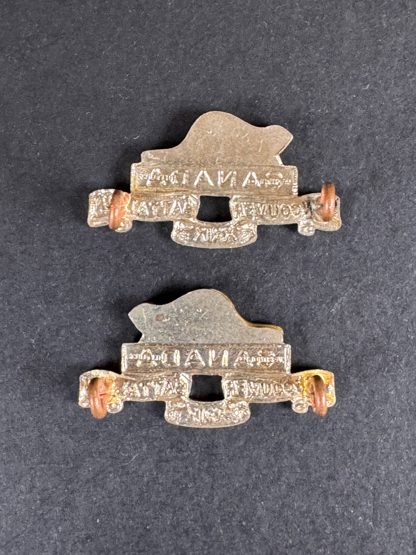Photo 2 of WW2 Canadian Army 29th Vancouver Battalion Uniform Collar Badges - collectible militaria item