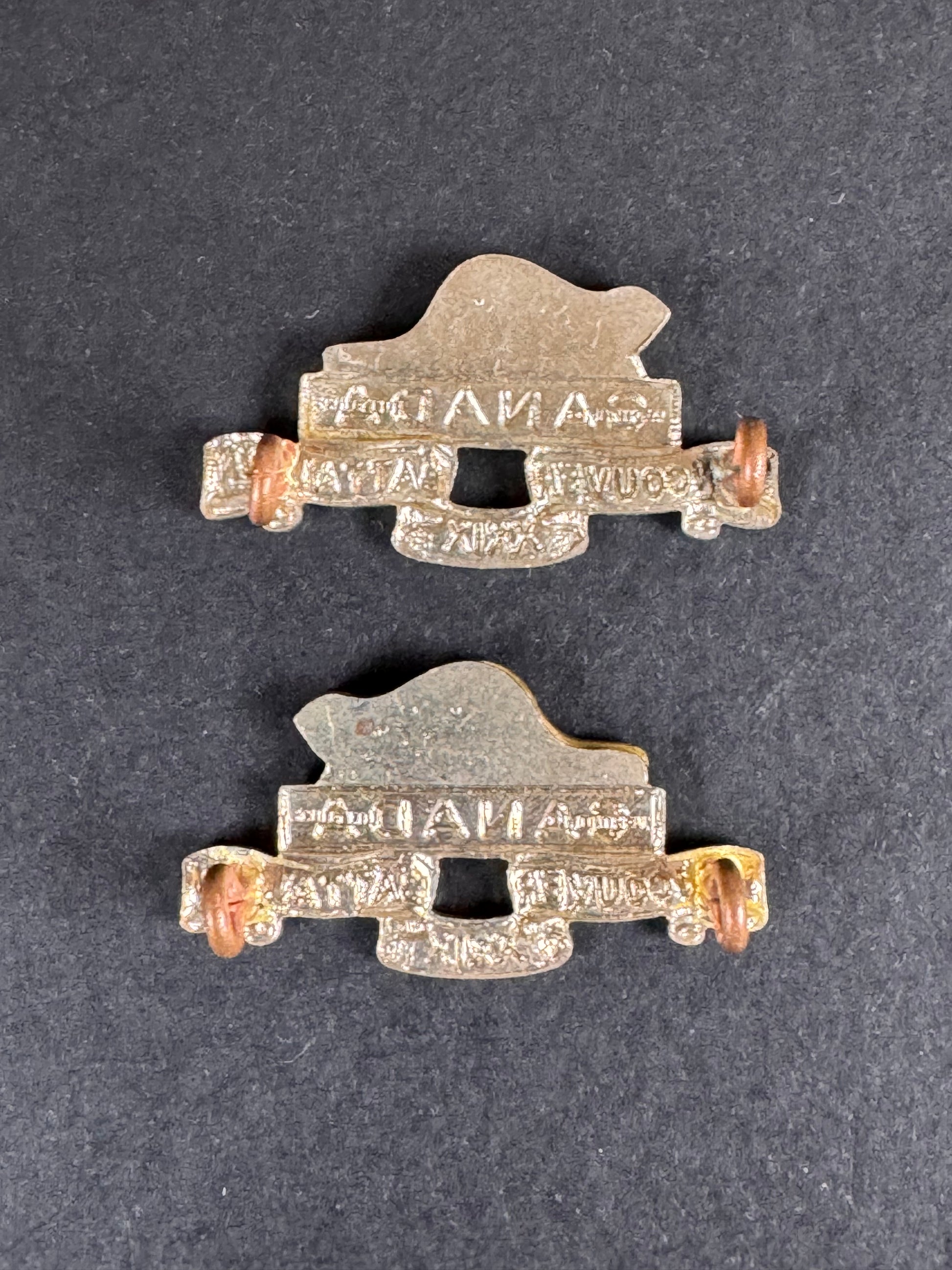 Photo 2 of WW2 Canadian Army 29th Vancouver Battalion Uniform Collar Badges - collectible militaria item