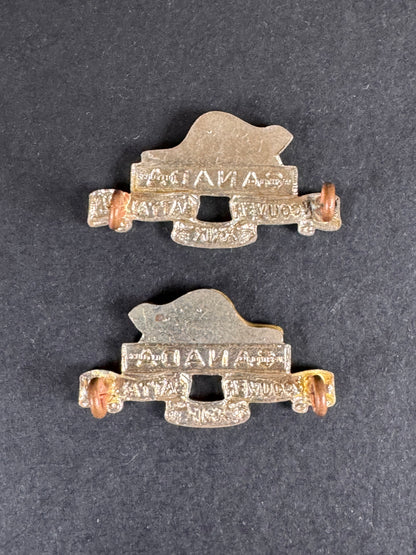 Photo 2 of WW2 Canadian Army 29th Vancouver Battalion Uniform Collar Badges - collectible militaria item