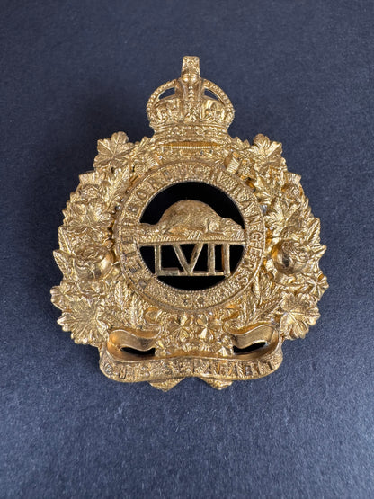 Photo 1 of WW1 Canadian Army 57th Peterborough Rangers Cap Badge - collectible militaria item