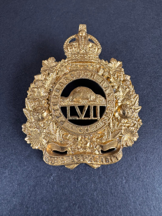 Photo 1 of WW1 Canadian Army 57th Peterborough Rangers Cap Badge - collectible militaria item