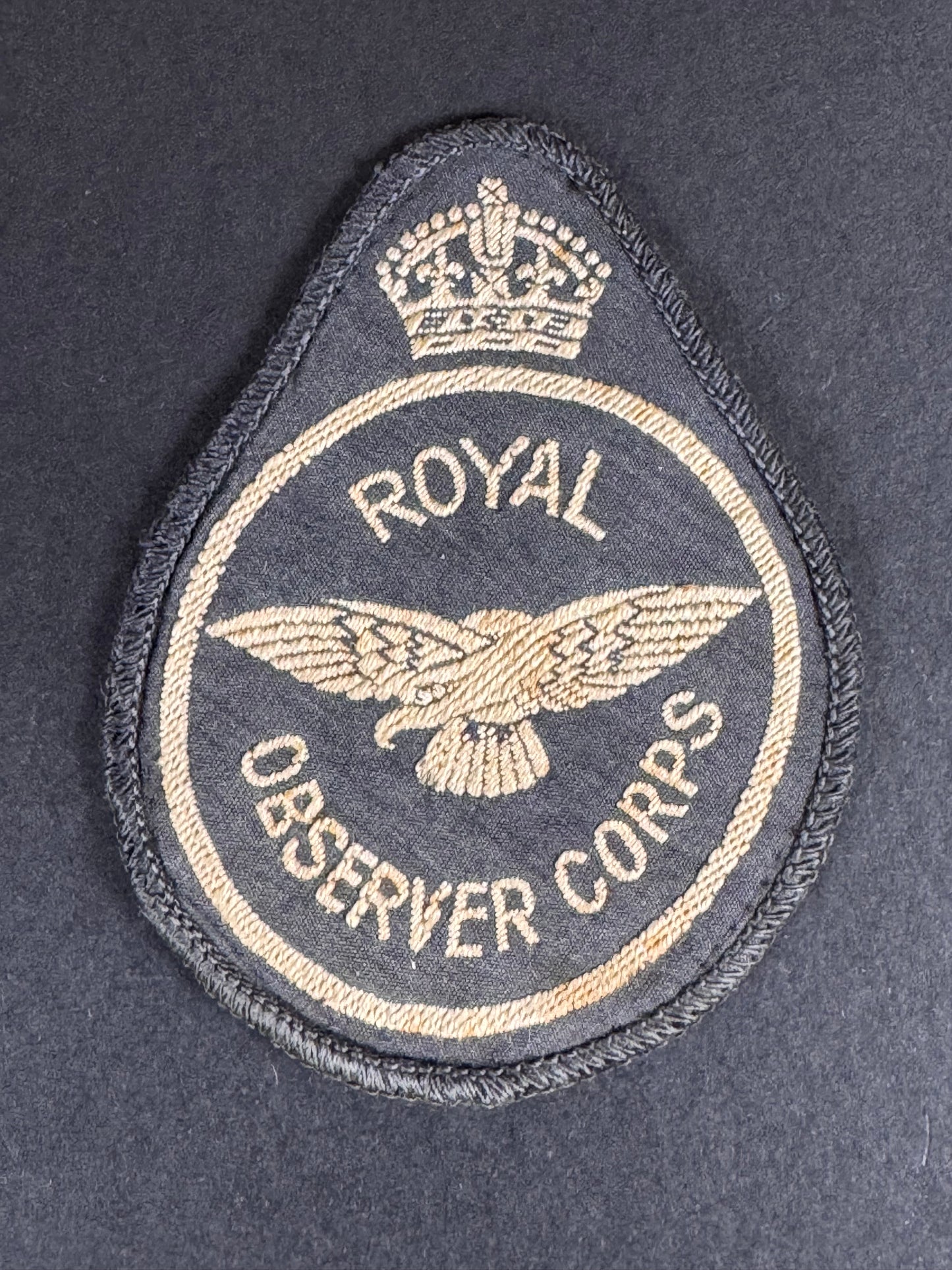Photo 1 of WW2 British Royal Observer Corps Breast Badge - collectible militaria item