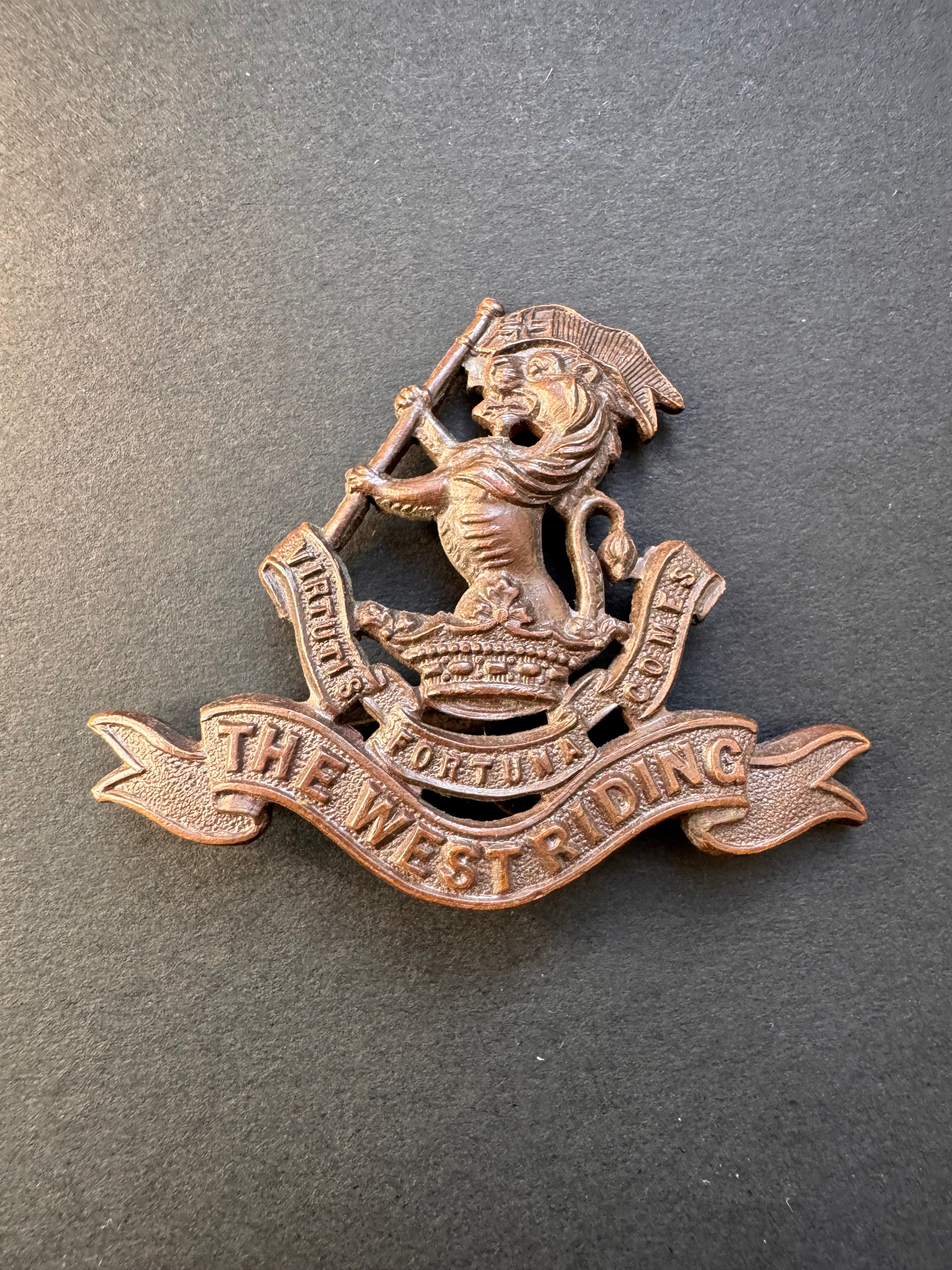 WW2 British Army West Riding Regiment Officer's Cap Badge – Medals ...