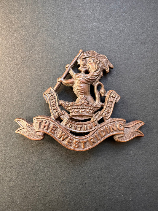 WW2 British Army West Riding Regiment Officer's Cap Badge