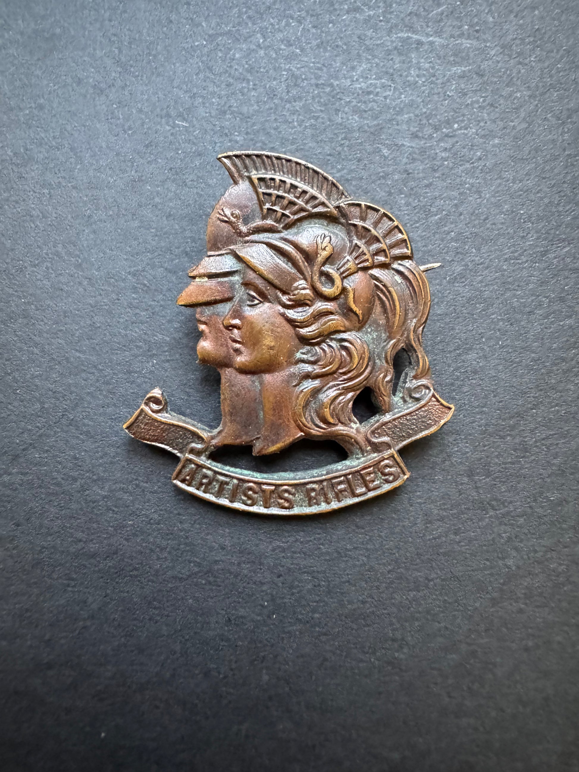 Photo 1 of WW1 British Army 28th London Battalion Artists Rifles Sweetheart Pin Badge - collectible militaria item