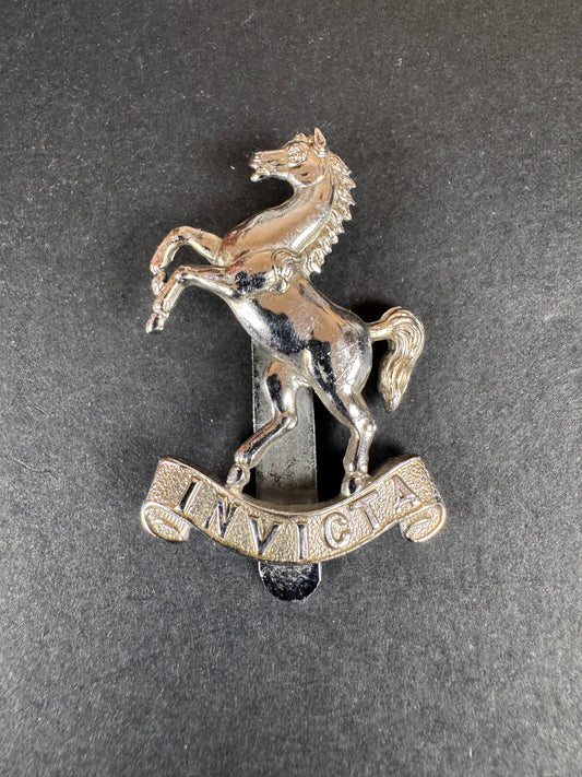 WW1 British Army West Kent Yeomanry Cyclists Plated Cap Badge