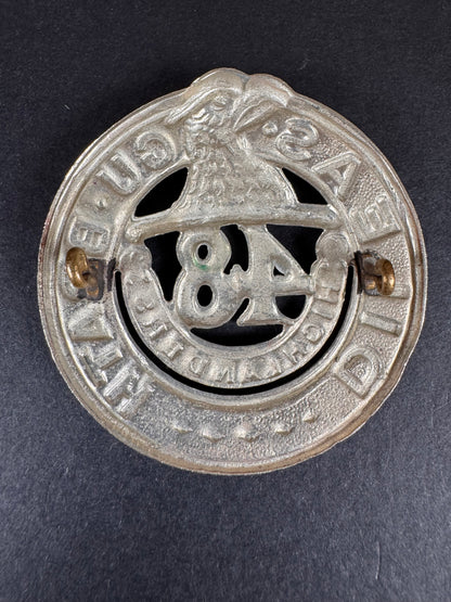 Photo 3 of WW2 Canadian Army 48th Highlanders Glengarry Cap Badge - collectible militaria item