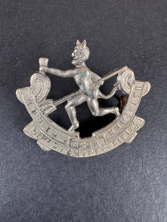 Photo 1 of WW1 Canadian Army 90th Winnipeg Rifles Cap Badge - collectible militaria item