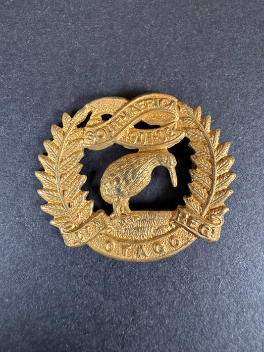 Photo 1 of WW1 New Zealand Army The 4th Otago Regiment Cap Badge ANZAC NZEF - collectible militaria item