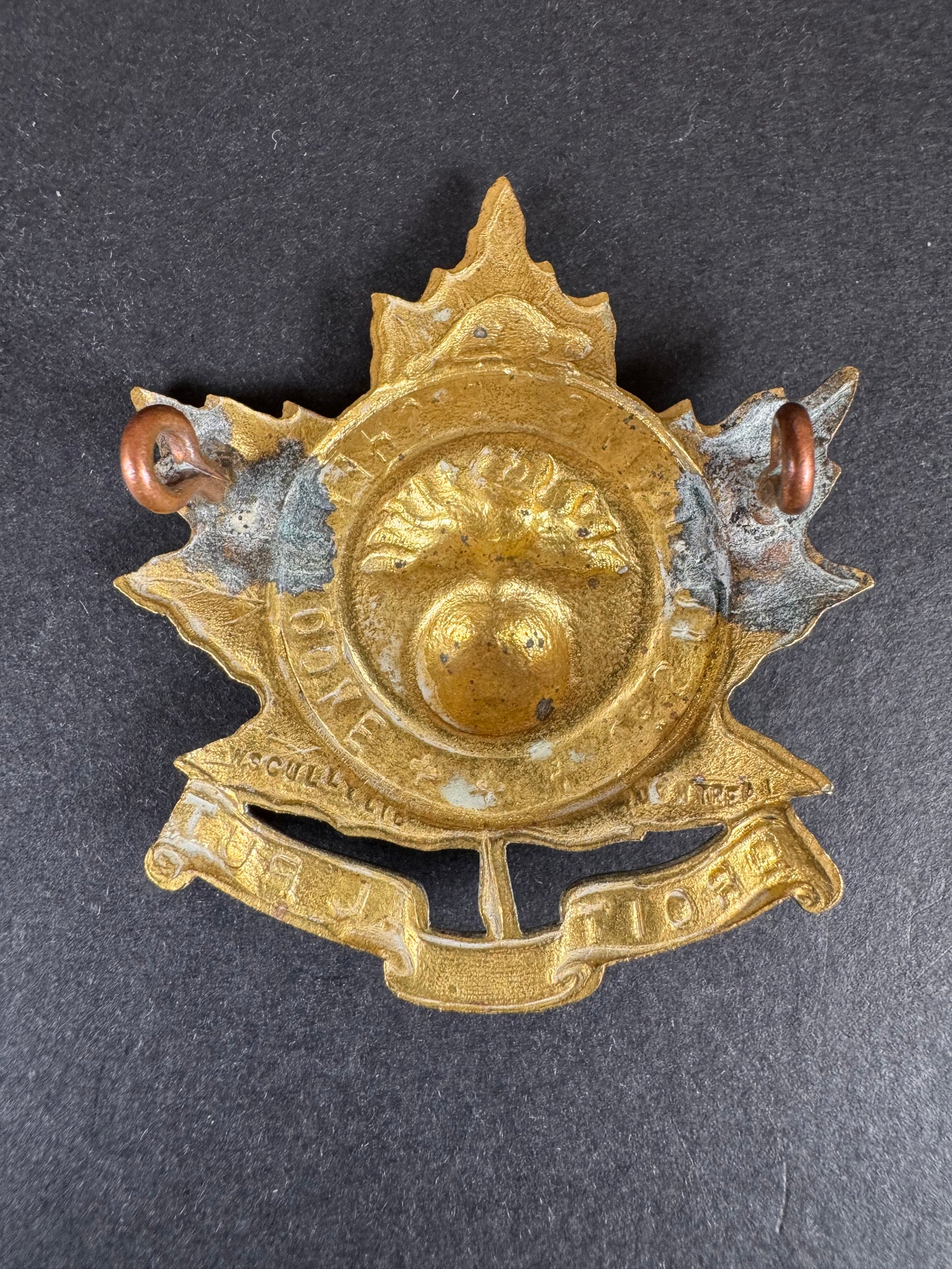 Photo 2 of WW2 Canadian Army Sherbrooke Fusiliers Cap Badge - collectible militaria item