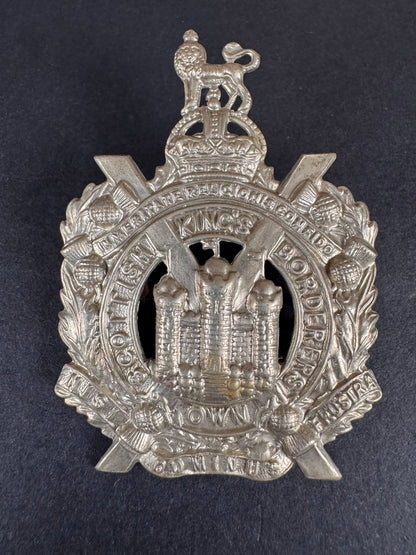 Photo 1 of WW1 British Army King's Own Scottish Borderers Regiment Cap Badge - collectible militaria item