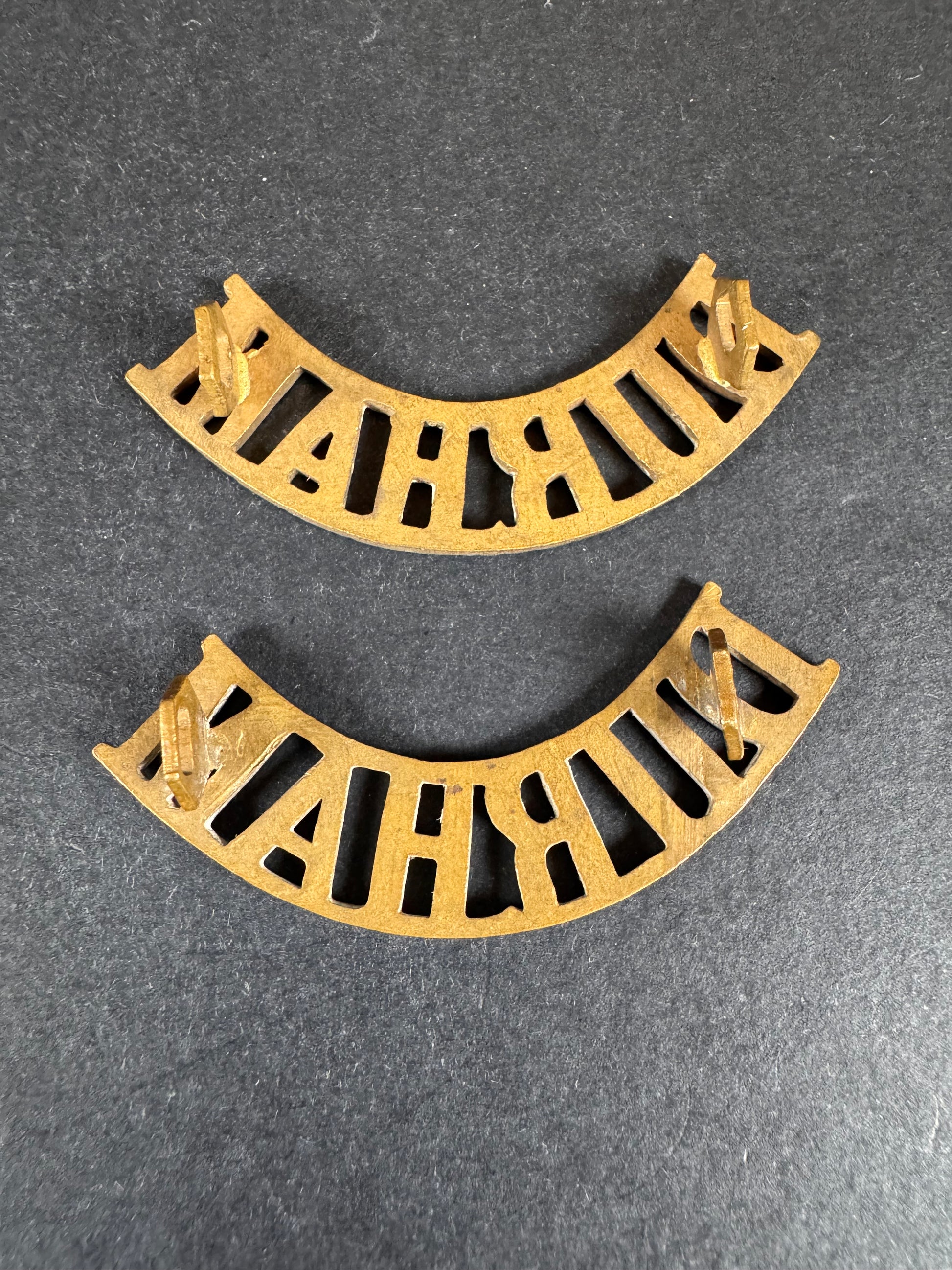 Photo 2 of WW1 British Army Durham Light Infantry Uniform Shoulder Titles - collectible militaria item