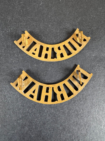 Photo 2 of WW1 British Army Durham Light Infantry Uniform Shoulder Titles - collectible militaria item