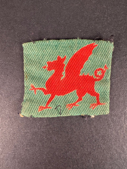 Photo 1 of WW2 British Army South Wales District Printed Formation Sign - collectible militaria item