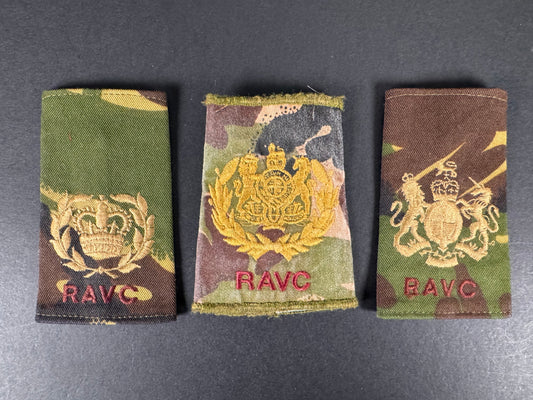 Photo 1 of After WW2 British Royal Army Veterinary Corps Officer's Uniform Rank Slides - collectible militaria item