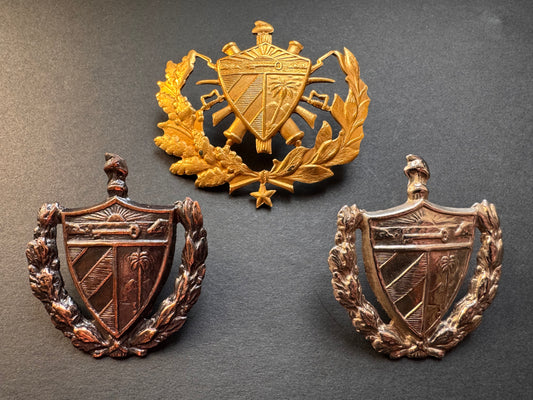 Photo 1 of WW2 Cuban Republic Army Cap Badges - collectible militaria item