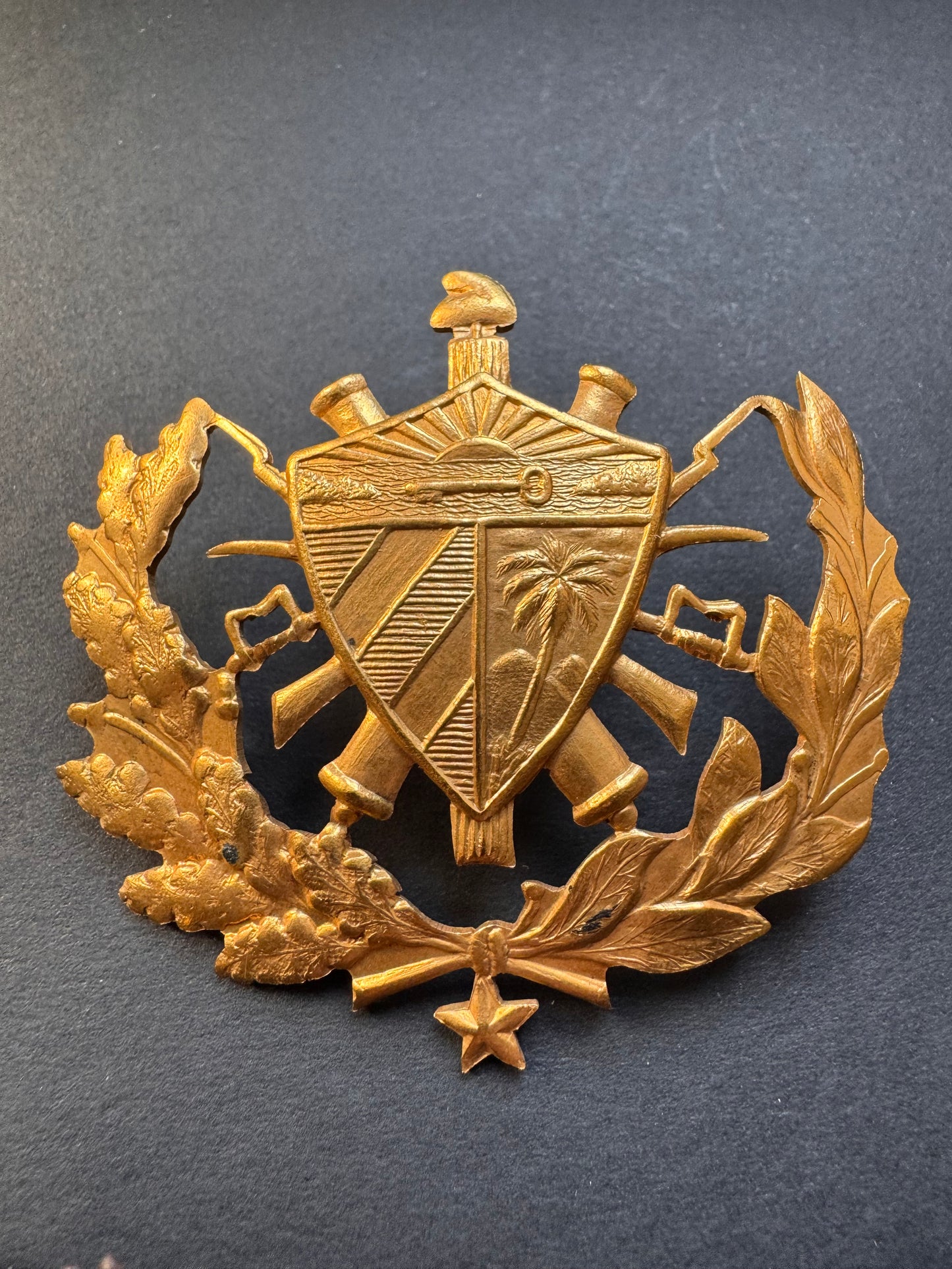Photo 4 of WW2 Cuban Republic Army Cap Badges - collectible militaria item