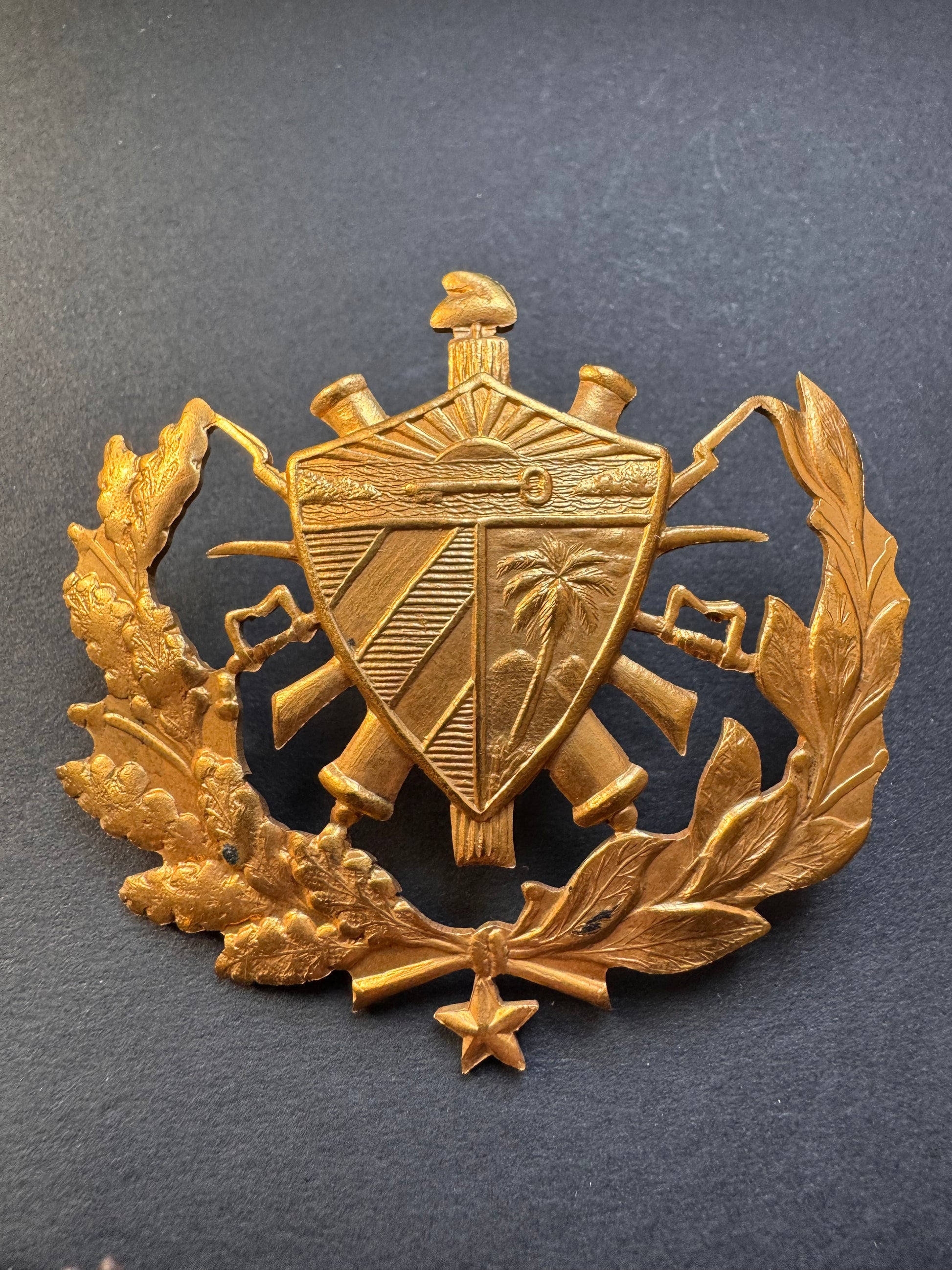 Photo 4 of WW2 Cuban Republic Army Cap Badges - collectible militaria item