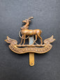 Photo 1 of WW1 British Army Royal Warwickshire Regiment Economy Brass Cap Badge - collectible militaria item