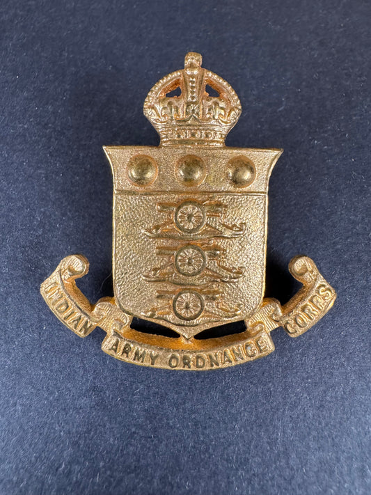 Photo 1 of WW2 British Indian Army Ordnance Corps Cap Badge - collectible militaria item