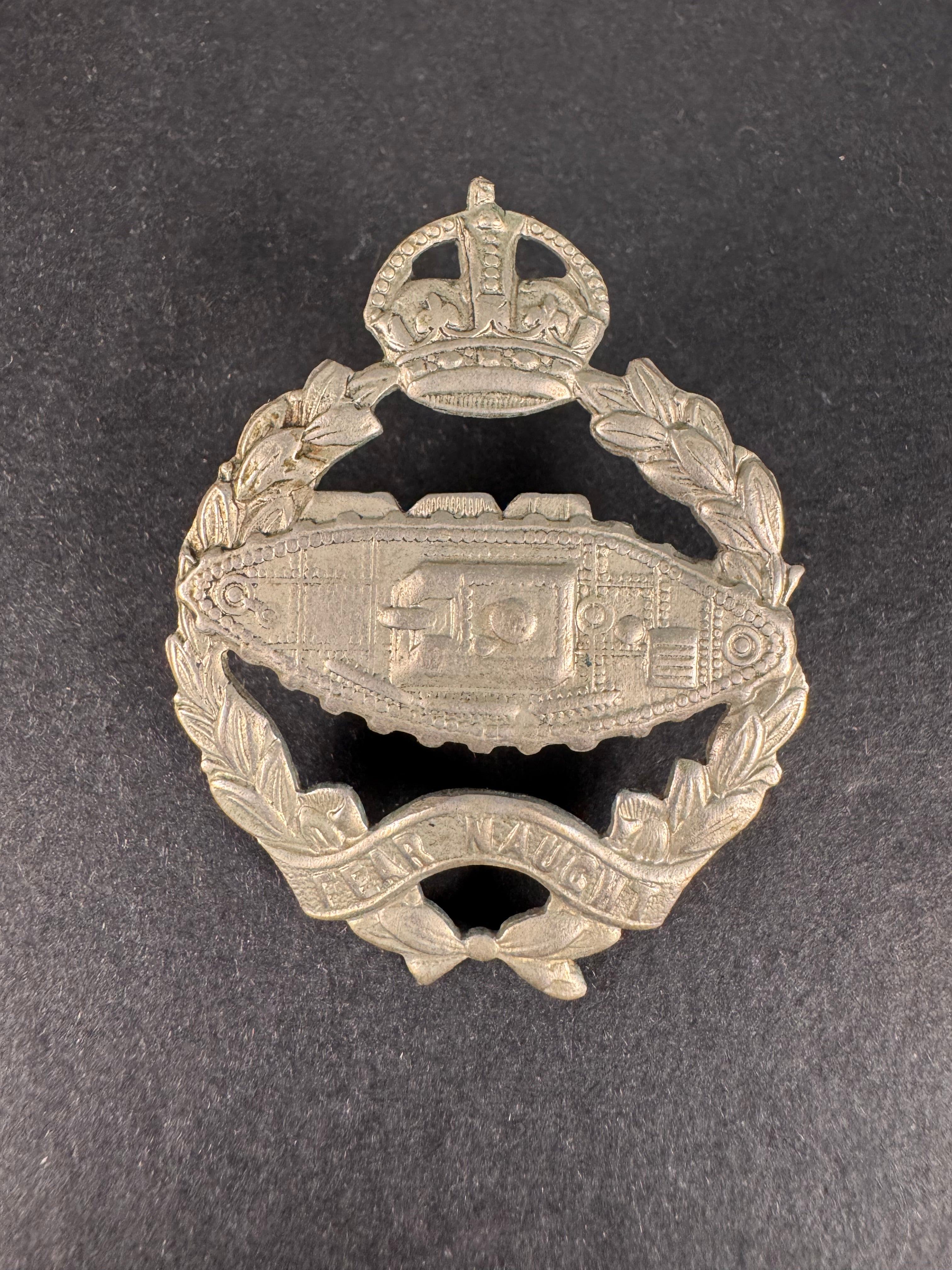 WW2 British Army Royal Tank Regiment Cap Badge RTR – Medals-Militaria