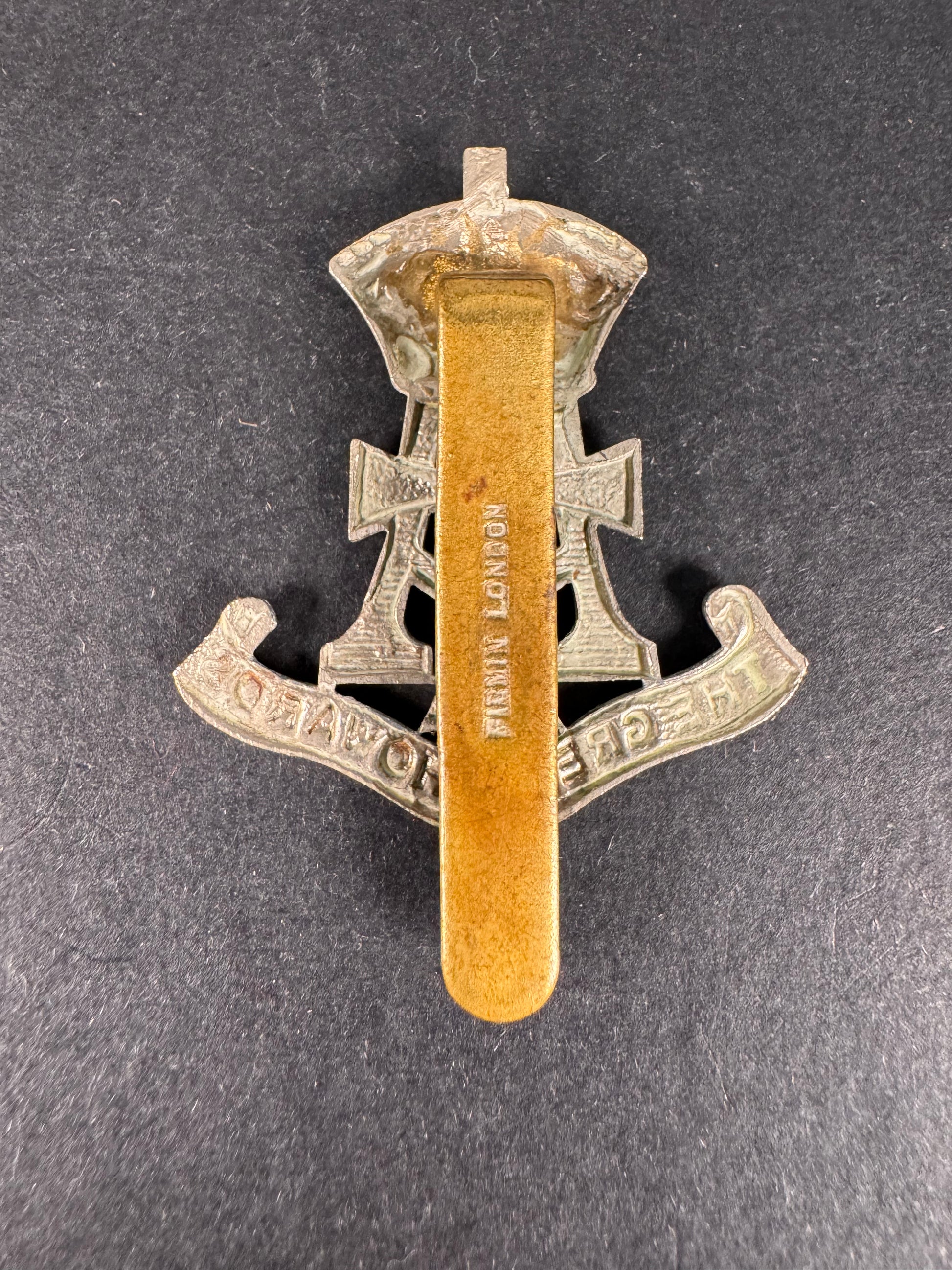 Photo 2 of WW2 British Army The Green Howards (Yorkshire Regiment) Cap Badge FIRMIN - collectible militaria item