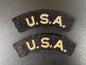 Photo 1 of WW2 British Royal Air Force U.S.A. Nationality Shoulder Titles - collectible militaria item