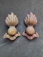 Photo 1 of WW2 British Army Royal Artillery Officer's Uniform Collar Badges FIRMIN - collectible militaria item