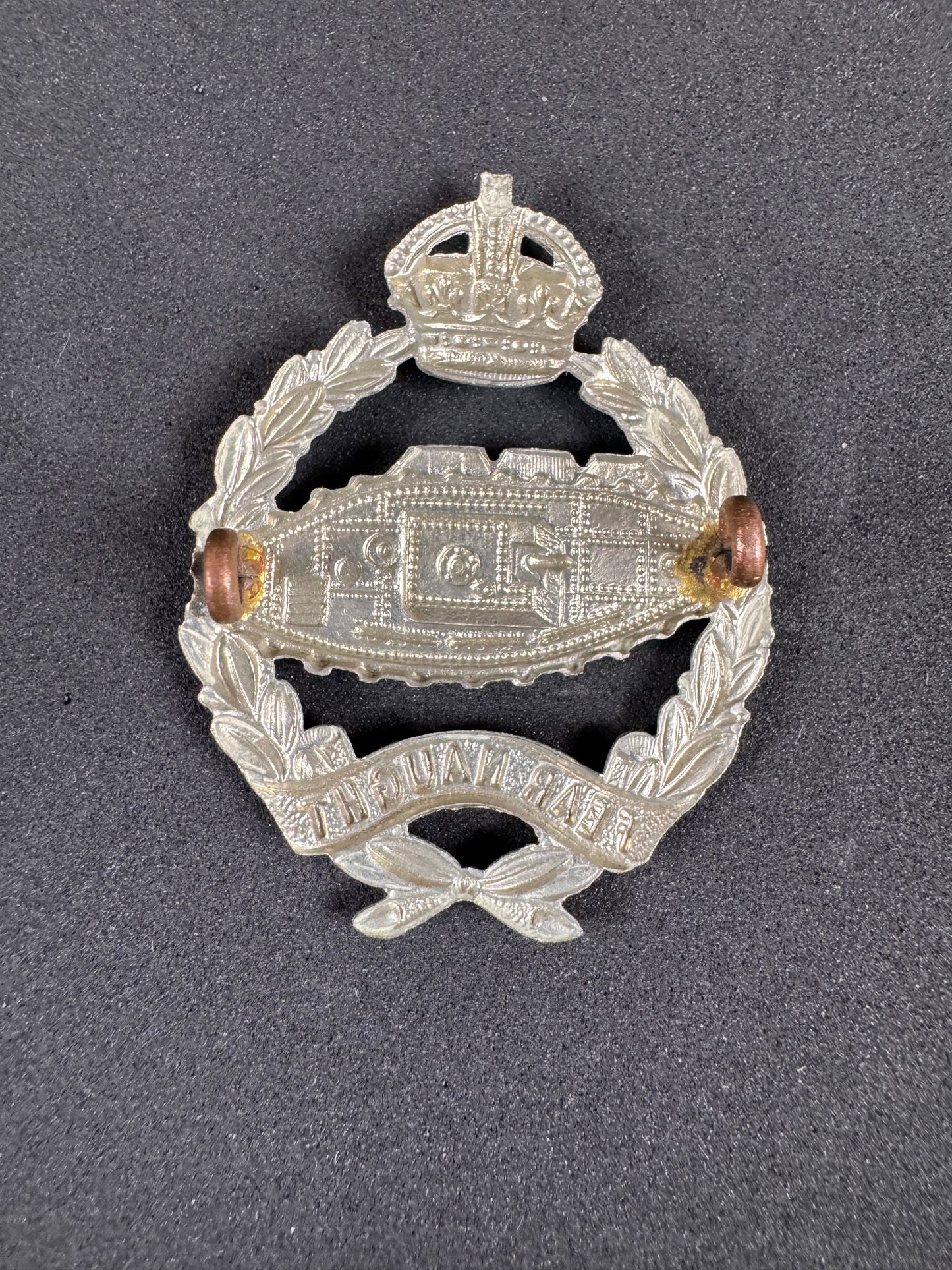 Photo 2 of WW2 British Army Royal Tank Regiment Cap Badge RTR - collectible militaria item