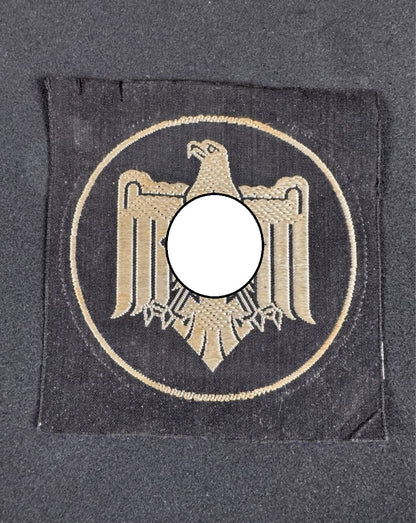 Photo 1 of Third Reich German Cloth DRL Sports Achievement Badge in Silver - collectible militaria item