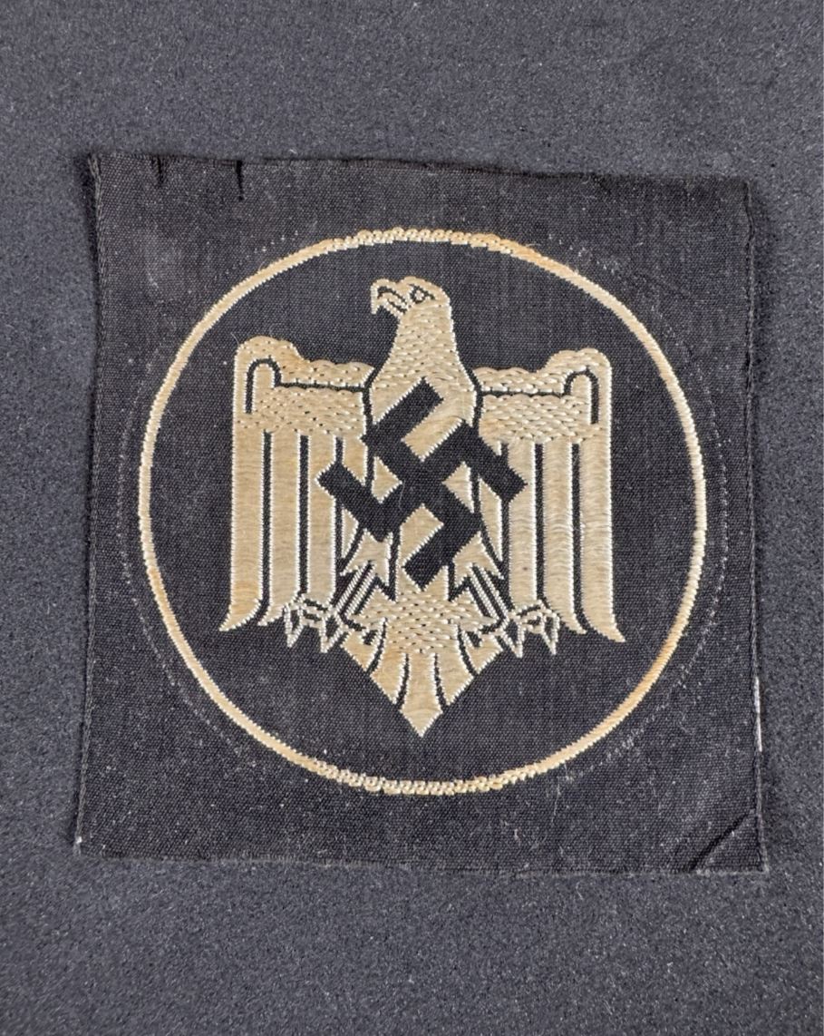 Photo 2 of Third Reich German Cloth DRL Sports Achievement Badge in Silver - collectible militaria item