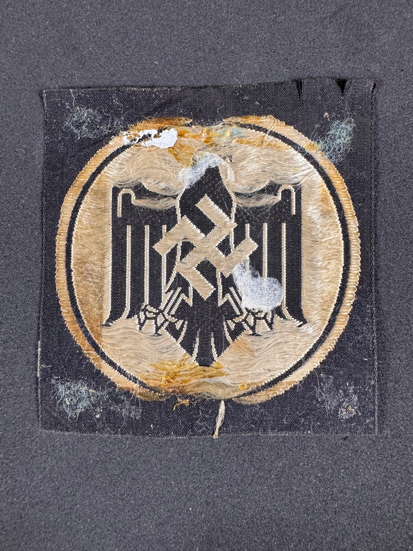 Photo 3 of Third Reich German Cloth DRL Sports Achievement Badge in Silver - collectible militaria item