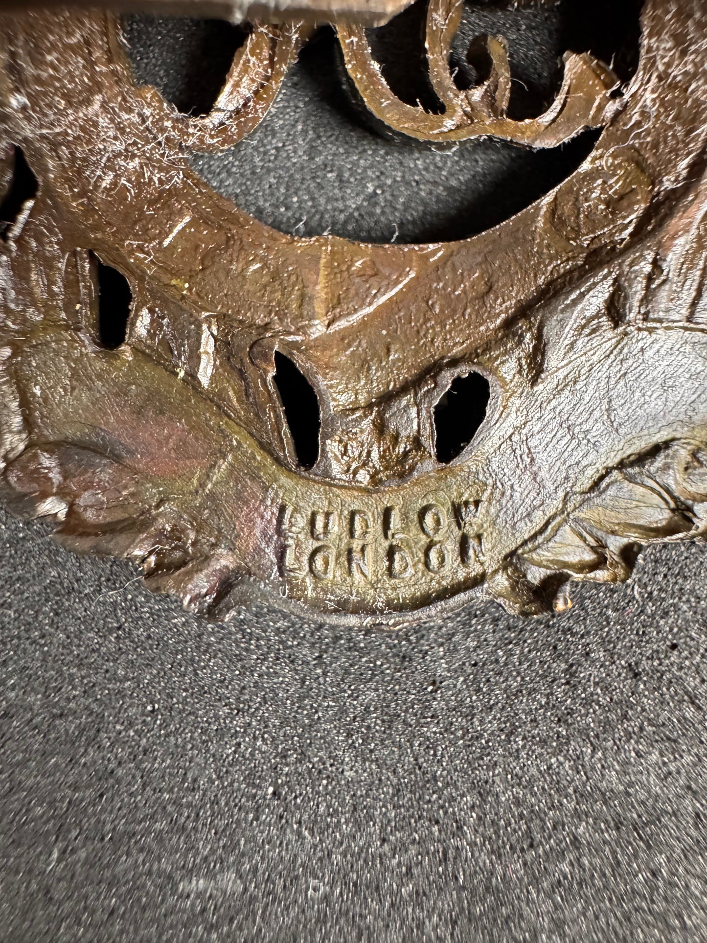 Photo 3 of WW2 British Army Royal Engineers Militia Officer's Cap Badge LUDLOW - collectible militaria item