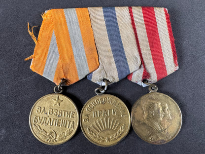 Photo 1 of WW2 Soviet Russian Capture of Budapest & Prague Campaign Medal Group - collectible militaria item