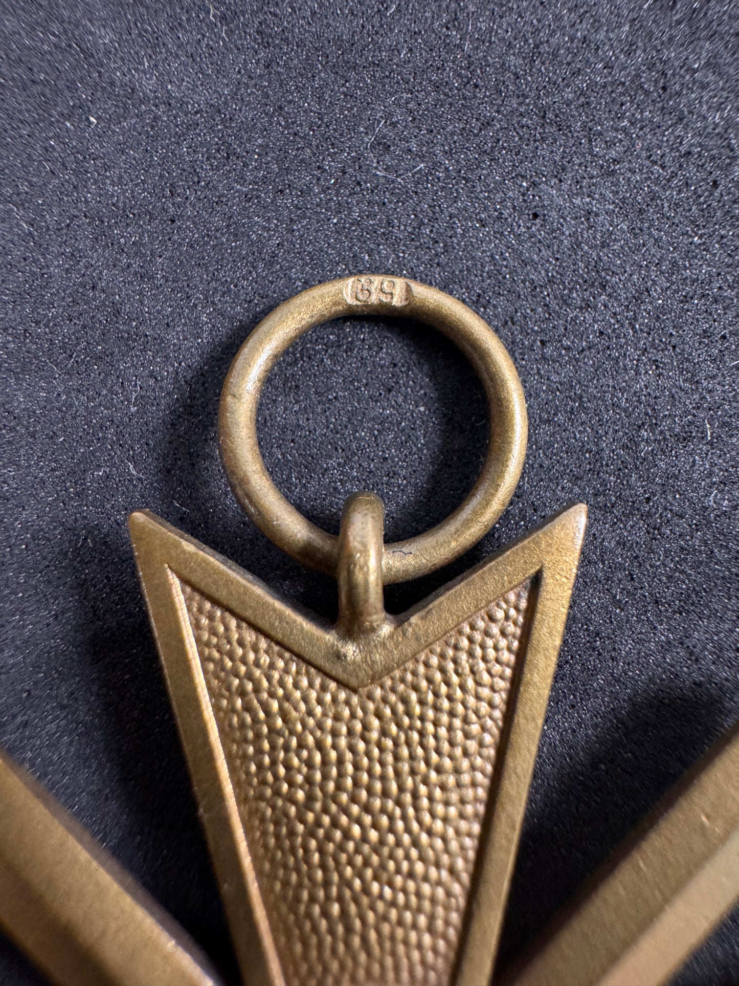 Photo 5 of WW2 German War Merit Cross with Swords 2nd Class Medal - Maker Marked "39" - collectible militaria item