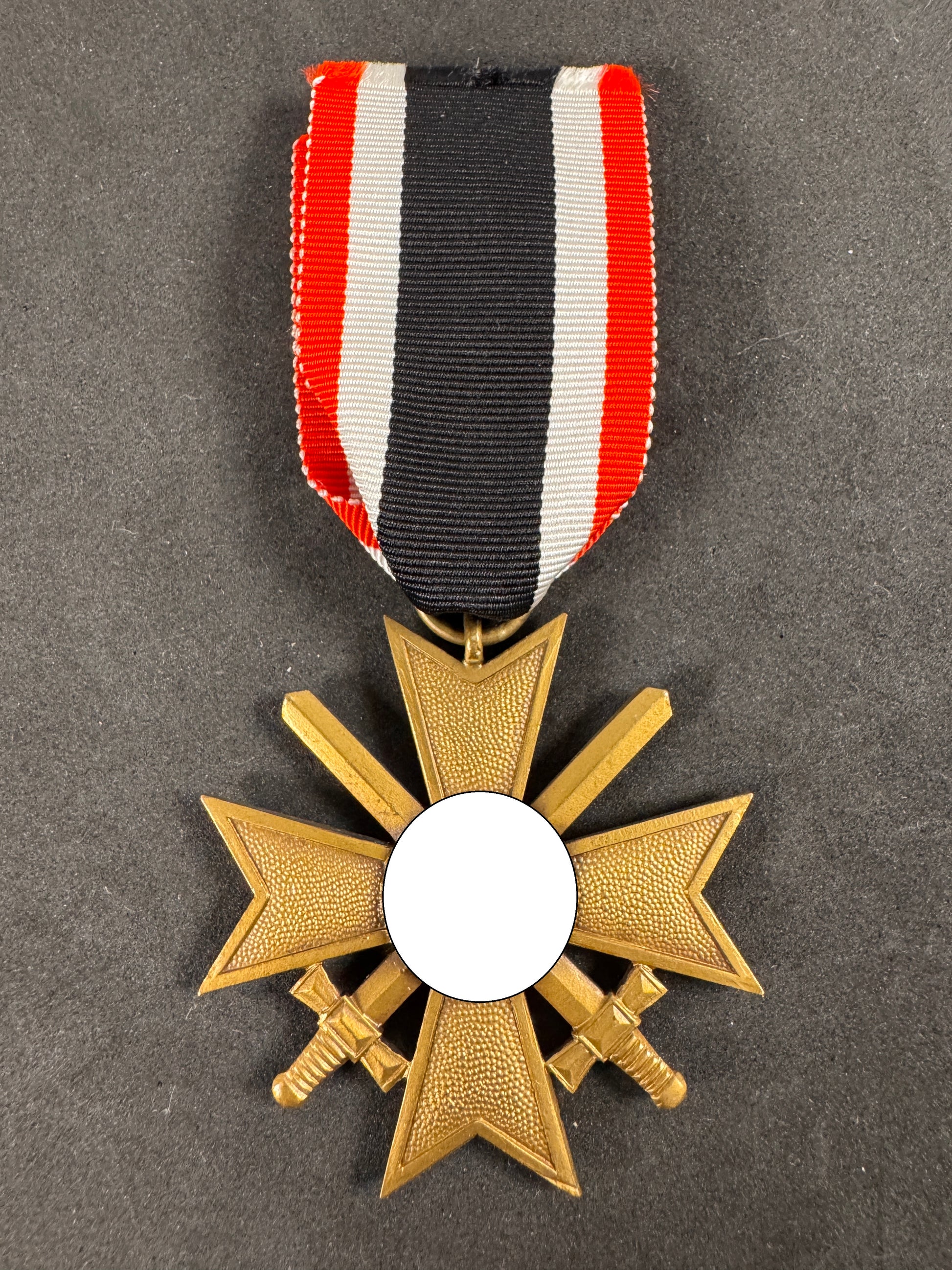 Photo 1 of WW2 German War Merit Cross with Swords 2nd Class Medal - Maker Marked "39" - collectible militaria item
