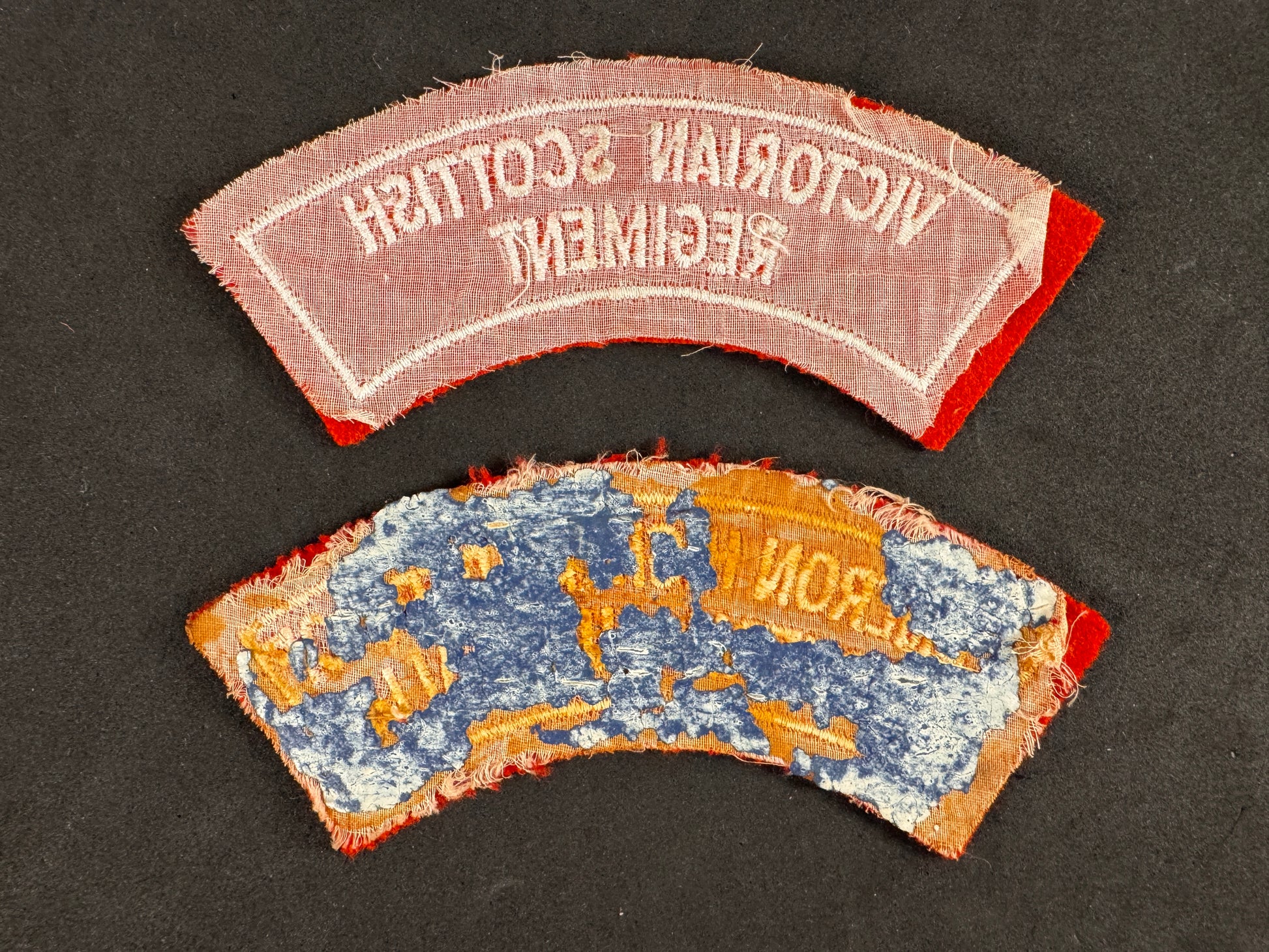 Photo 2 of Australian Army CMF Scottish Regimental Shoulder Titles - collectible militaria item