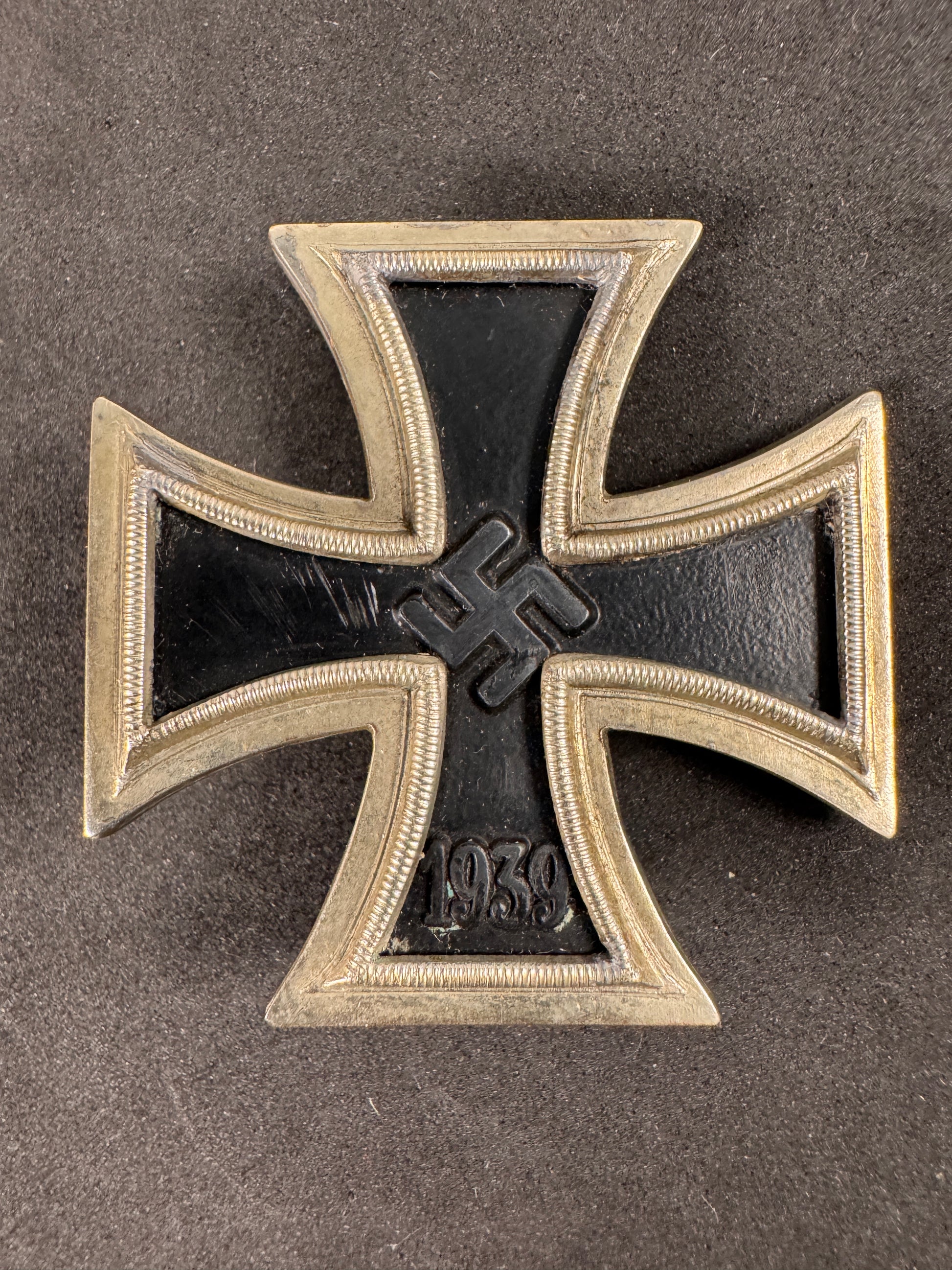 Photo 2 of WW2 German Iron Cross 1st Class - Maker Marked “65” (Klein & Quenzer) - collectible militaria item