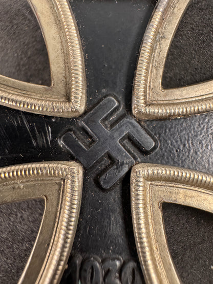 Photo 3 of WW2 German Iron Cross 1st Class - Maker Marked “65” (Klein & Quenzer) - collectible militaria item