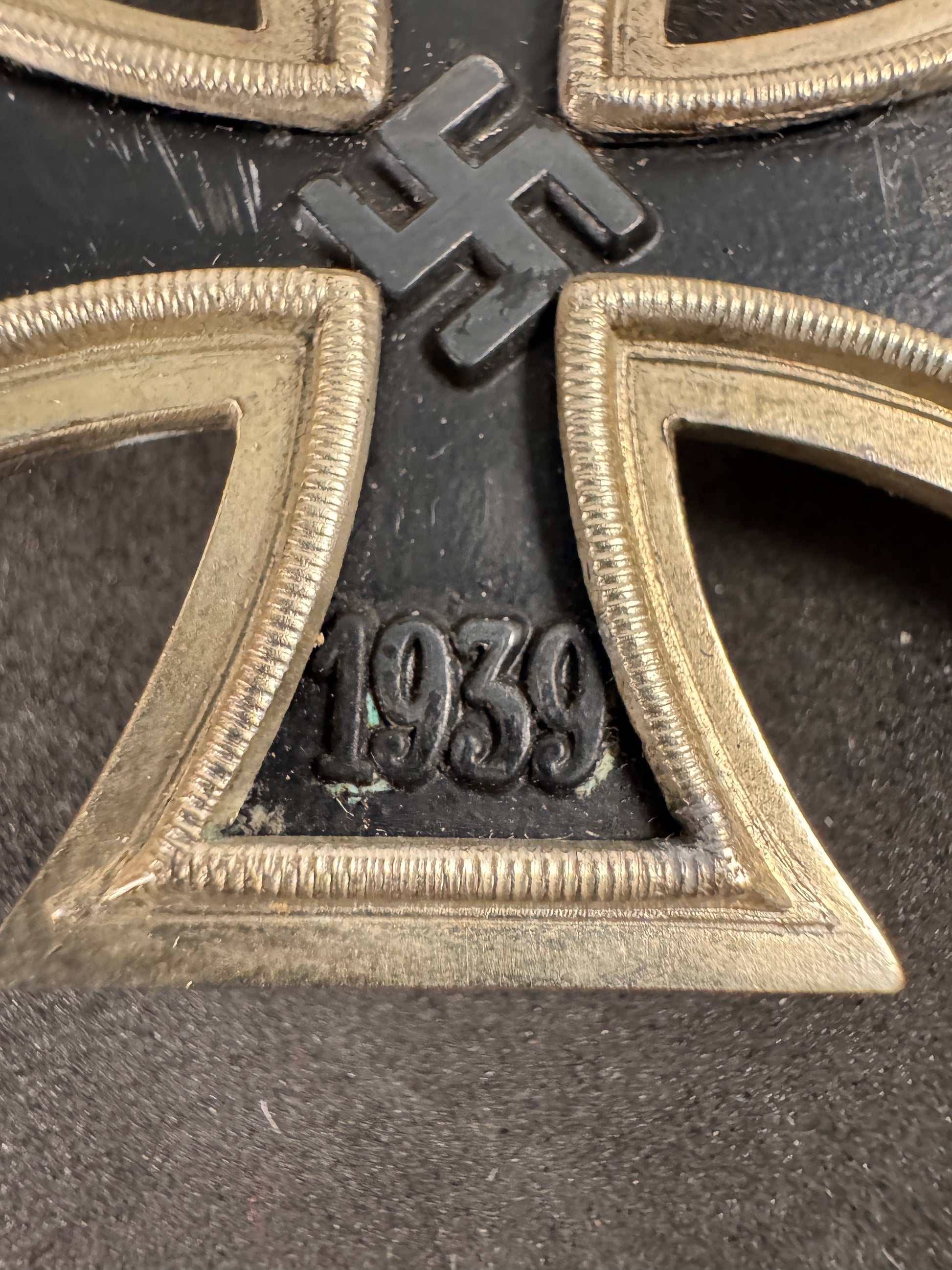 Photo 4 of WW2 German Iron Cross 1st Class - Maker Marked “65” (Klein & Quenzer) - collectible militaria item
