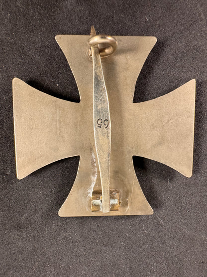 Photo 5 of WW2 German Iron Cross 1st Class - Maker Marked “65” (Klein & Quenzer) - collectible militaria item