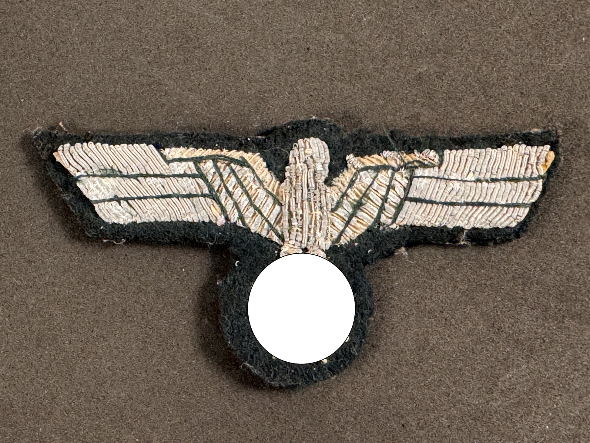 Photo 1 of WW2 German Army (Heer) Officer's Bullion Tunic Breast Eagle - collectible militaria item